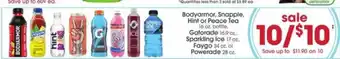 Giant Eagle Bodyarmor, Snapple, Hint or Peace Tea offer