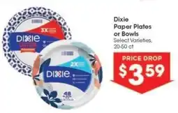 Kroger Dixie Paper Plates or Bowls offer