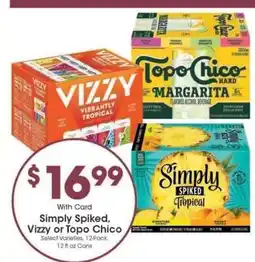 Kroger Simply Spiked, Vizzy or Topo Chico offer