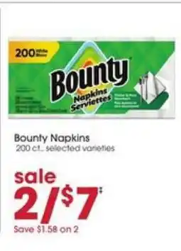 Giant Eagle Bounty Napkins offer