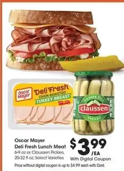 Kroger Oscar Mayer Deli Fresh Lunch Meat offer