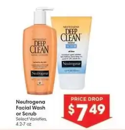 Kroger Neutrogena Facial Wash or Scrub offer