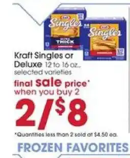Giant Eagle Kraft Singles or Deluxe offer
