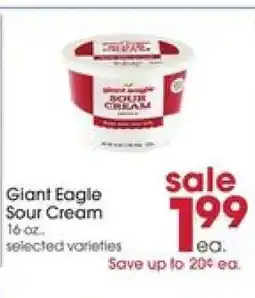 Giant Eagle Giant Eagle Sour Cream offer