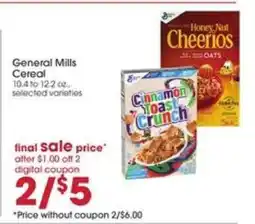 Giant Eagle General Mills Cereal offer