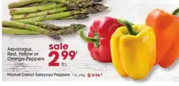 Giant Eagle Asparagus, Red, Yellow or Orange Peppers offer