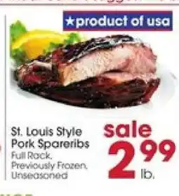Giant Eagle St. Louis Style Pork Spareribs offer