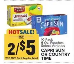 Food Lion Capri Sun or Country Time offer