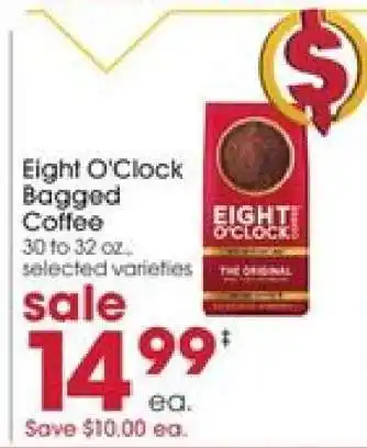 Giant Eagle Eight O'Clock Bagged Coffee offer