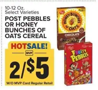 Food Lion Post Pebbles or Honey Bunches of Oats Cereal offer