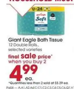 Giant Eagle Giant Eagle Bath Tissue offer