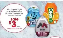 Giant Eagle Mio, Crystal Light or Kool-Aid Liquid Concentrate offer