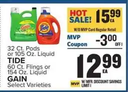 Food Lion Tide/Gain Detergent offer