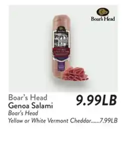 Fresh Thyme Boar's Head Genoa Salami offer