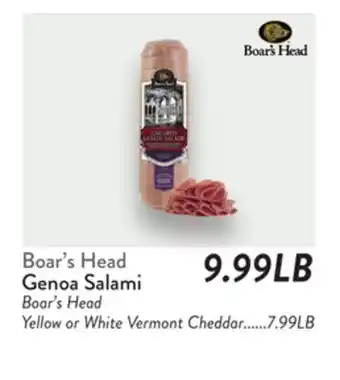 Fresh Thyme Boar's Head Genoa Salami offer