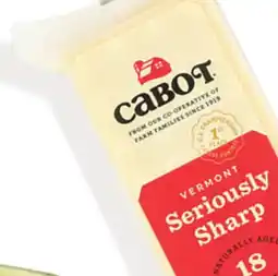 Fresh Thyme Cabot Vermont Seriously Sharp Cheddar Cheese offer
