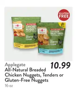 Fresh Thyme Applegate All-Natural Breaded Chicken Nuggets, Tenders or Gluten-Free Nuggets offer