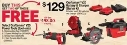 Ace Hardware Craftsman V20 Battery & Charger Starter Kit offer