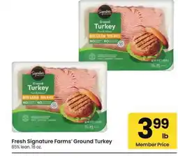 Albertsons Fresh Signature Farms Ground Turkey - 85% lean. 16 oz offer
