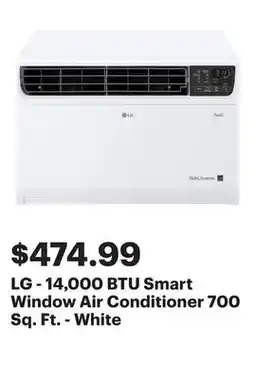 Best Buy LG - 14,000 BTU Smart Window Air Conditioner 700 Sq. Ft. - White offer