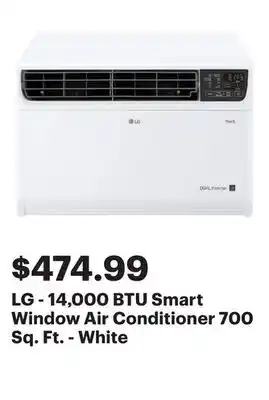 Best Buy LG - 14,000 BTU Smart Window Air Conditioner 700 Sq. Ft. - White offer