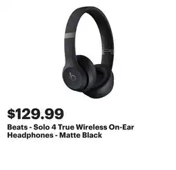 Best Buy Beats - Solo 4 True Wireless On-Ear Headphones - Matte Black offer