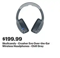 Best Buy Skullcandy - Crusher Evo Over-the-Ear Wireless Headphones - Chill Grey offer