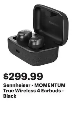 Best Buy Sennheiser - MOMENTUM True Wireless 4 Earbuds - Black offer