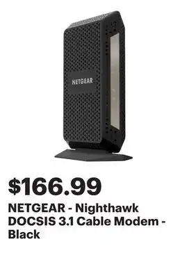 Best Buy NETGEAR - Nighthawk DOCSIS 3.1 Cable Modem - Black offer