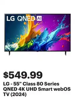 Best Buy LG - 55 Class 80 Series QNED 4K UHD Smart webOS TV (2024) offer