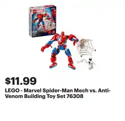 Best Buy LEGO - Marvel Spider-Man Mech vs. Anti-Venom Building Toy Set 76308 offer