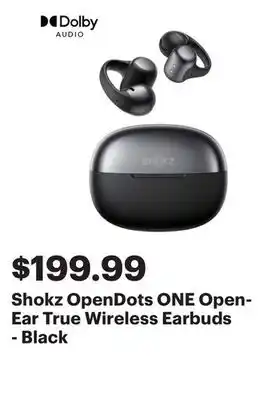 Best Buy Shokz OpenDots ONE Open-Ear True Wireless Earbuds - Black offer