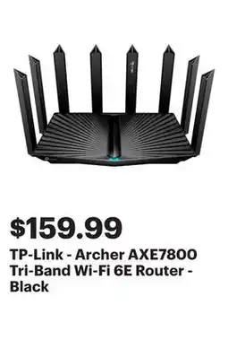 Best Buy TP-Link - Archer AXE7800 Tri-Band Wi-Fi 6E Router - Black offer