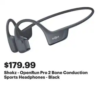 Best Buy Shokz - OpenRun Pro 2 Bone Conduction Sports Headphones - Black offer