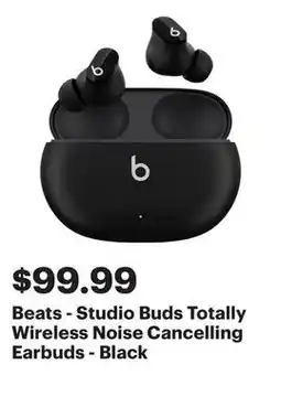 Best Buy Beats - Studio Buds Totally Wireless Noise Cancelling Earbuds - Black offer