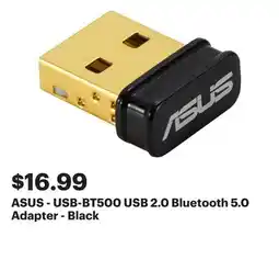Best Buy ASUS - USB-BT500 USB 2.0 Bluetooth 5.0 Adapter - Black offer