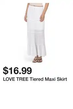 Marshalls LOVE TREE Tiered Maxi Skirt offer