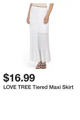 Marshalls LOVE TREE Tiered Maxi Skirt offer