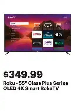 Best Buy Roku - 55 Class Plus Series QLED 4K Smart RokuTV offer