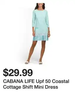 Marshalls CABANA LIFE Upf 50 Coastal Cottage Shift Mini Dress offer