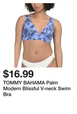 Marshalls TOMMY BAHAMA Palm Modern Blissful V-neck Swim Bra offer