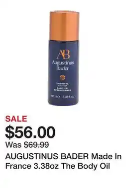Marshalls AUGUSTINUS BADER Made In France 3.38oz The Body Oil offer