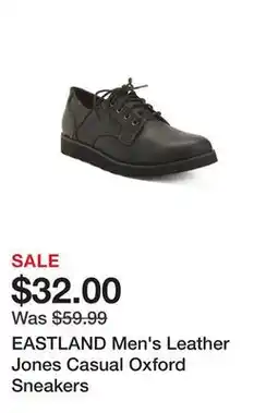Marshalls EASTLAND Men's Leather Jones Casual Oxford Sneakers offer