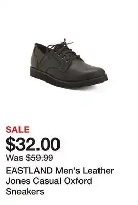 Marshalls EASTLAND Men's Leather Jones Casual Oxford Sneakers offer