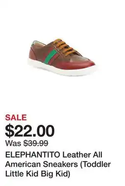 Marshalls ELEPHANTITO Leather All American Sneakers (Toddler Little Kid Big Kid) offer