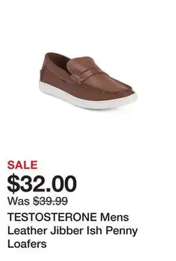 Marshalls TESTOSTERONE Mens Leather Jibber Ish Penny Loafers offer