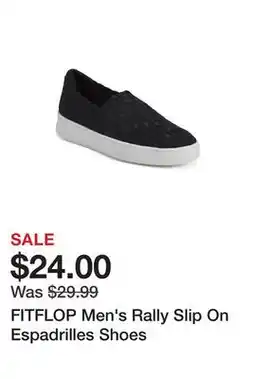 Marshalls FITFLOP Men's Rally Slip On Espadrilles Shoes offer