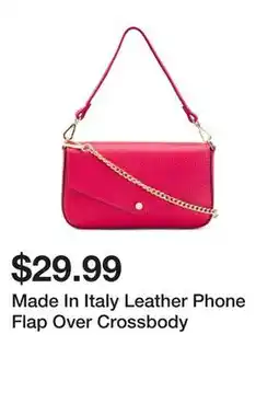 Marshalls Made In Italy Leather Phone Flap Over Crossbody offer
