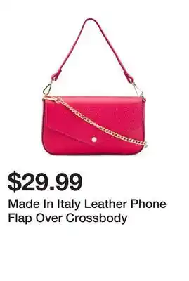 Marshalls Made In Italy Leather Phone Flap Over Crossbody offer