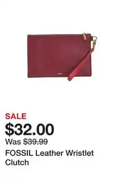 Marshalls FOSSIL Leather Wristlet Clutch offer